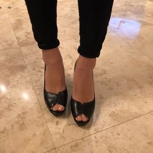 Nine West black platform